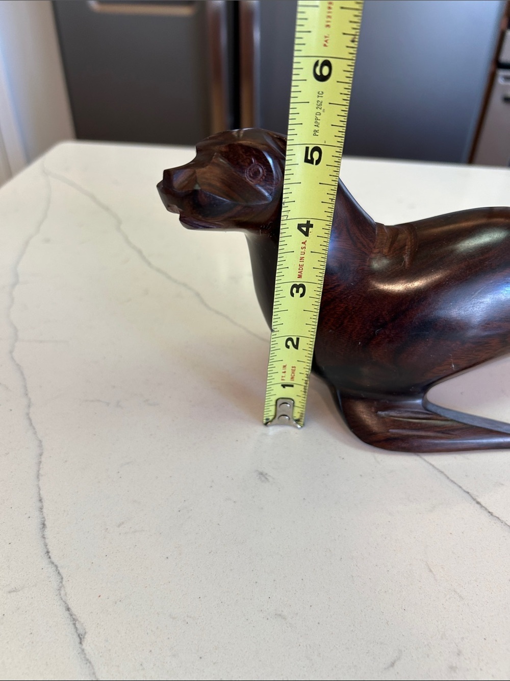 Vintage Ironwood Hand Carved Sea Lion Sculpture - Picture 6 of 6